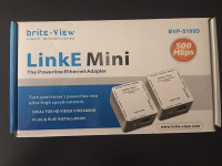 Brite-View Linke Mini 500 Mbps Powerline Ethernet Adapter BVP-51
