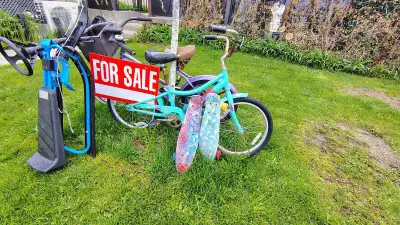 Bike and skate board, View more