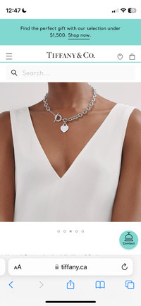 Collier Tiffany cœur 