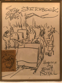 MONTREAL’S HORSES OF MOUNT ROYAL SLEIGH RIDE SKETCH BY COLLINS