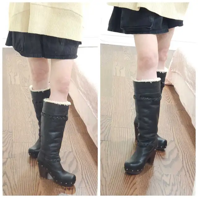 Thick Leather & Sheepskin Lining  By UGG Savanna Knee Boot in Women's - Shoes in Markham / York Region - Image 2