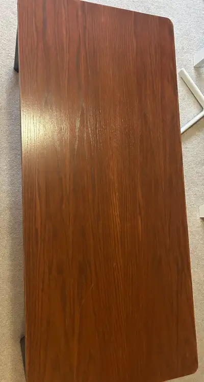 Redish/Brown Wood Coffee Table, View more