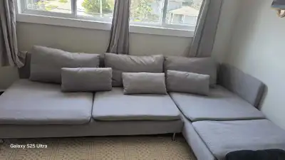 Modern Gray Sectional Sofa – L-Shaped, Comfortable & Stylish, View more
