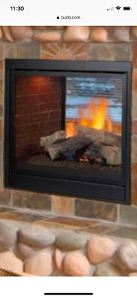 fireplace double sided glass $1800.00