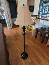 Oil rub bronze floor lamp with shade