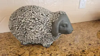Brand New sheep decor. Indoor/Outdoor Statue. H-9" L-14", View more