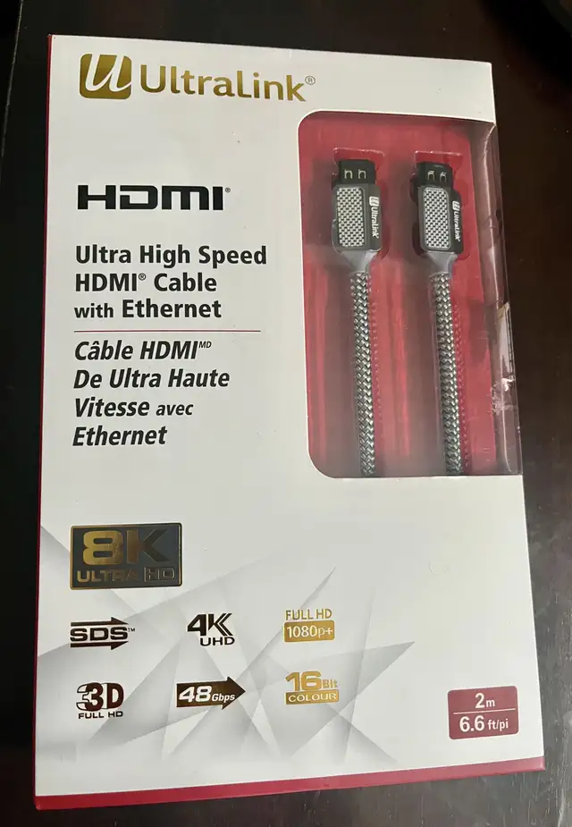 NWT! UltraLink Caliber Ultra High-Speed HDMI Cable + Ethernet in General Electronics in Oakville / Halton Region - Image 2