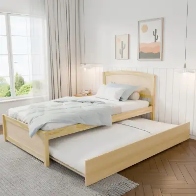 New TOLEAD Daybed with Trundle, Twin Size Pull Out Bed, View more