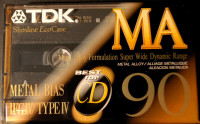 Cassettes audio TDK MA 90 minutes