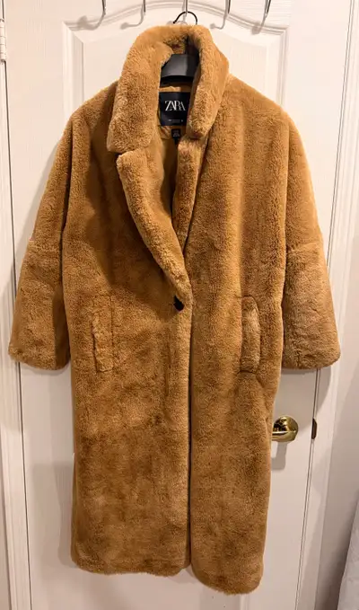 Zara Faux Fur Coat, View more