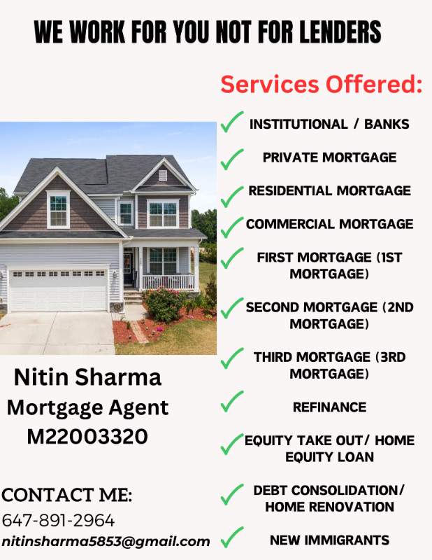 Mortgages with A- Banks , B-side ,Private, (100% Success Rate ) in Real Estate Services in Mississauga / Peel Region