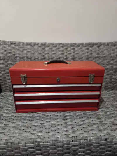 Large  Metal Tool Box with 3 Drawers, View more