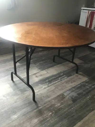 Round table with folding legs, View more