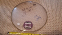 Joe Cocker & Jim Keltner signed drumhead Night Calls 1992 Tour