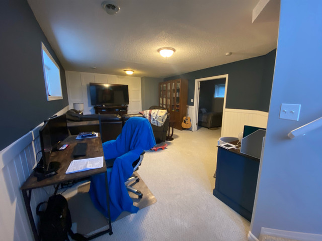 Room with ensuite and lower floor tv room in Short Term Rentals in Strathcona County - Image 4