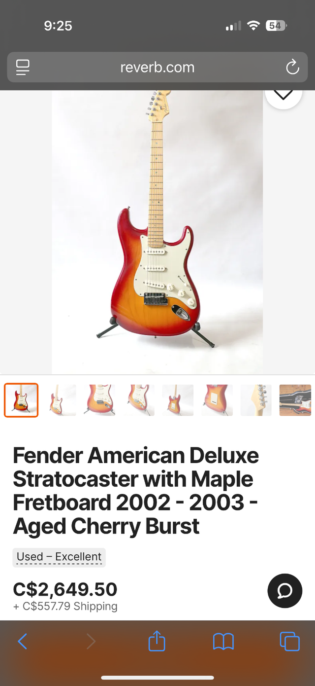 Fender Stratocaster Deluxe - January 2002 - Aged Cherry Burst in Guitars in Ottawa - Image 6