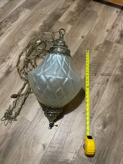 Vintage white hanging light, View more