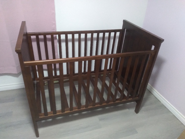 Solid Wood Baby Crib and Change Table in Cribs in St. Catharines