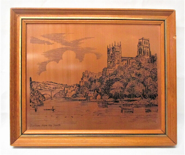 Vintage Copper Etching Engraving Craft "Durham from the South" in Arts & Collectibles in Stratford