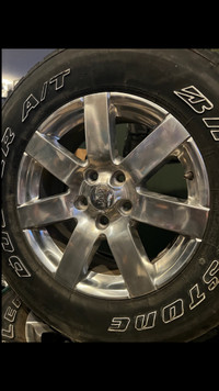 4x 18" Bridgestone tires on Jeep rims