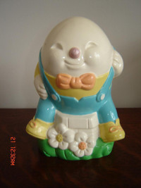 Vintage Avon 1984 Humpty Dumpty Ceramic Piggy Bank