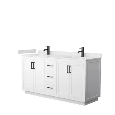 BRAND NEW Miranda 66” Double Vanity with Cultured Marble Top, View more