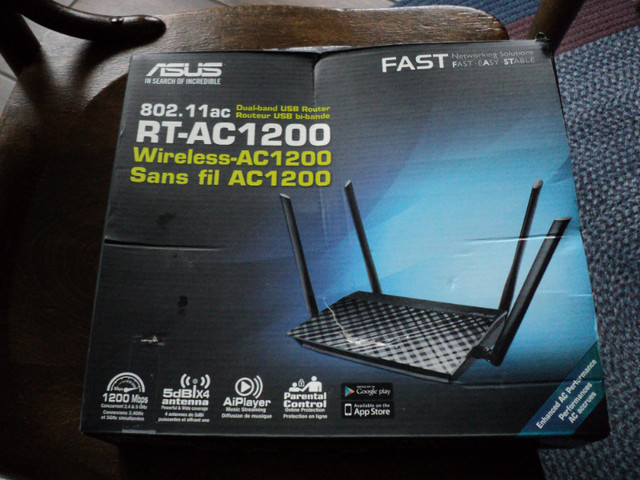 WIRELESS ROUTER ASUS RT-AC 1200 Dualband ~ $20 in Networking in Windsor Region