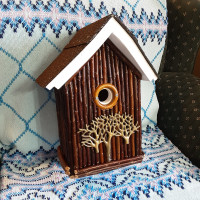 Twig and Wood Birdhouse