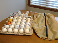 12 Balles de golf, 5 balles de pratique, 40 tees...