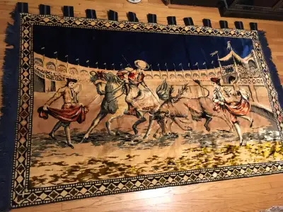 Large vintage velvet wall tapestry art hanging rug, View more