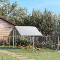 Large Chicken Run Outdoor for 12-14 Chickens，23' x 6.6' x 6.4'