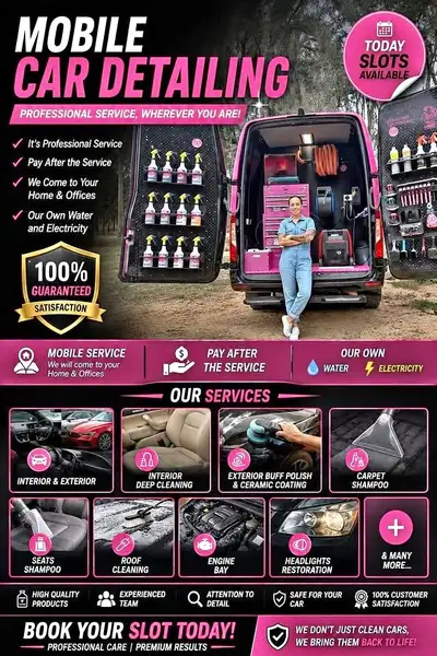 ✨ Mobile Car Cleaning & Detailing Pay After the Work is Done! ✨, View more
