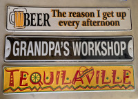 24” metal signs Beer - Grandpa’s Shop - Margaritaville SEE PICS
