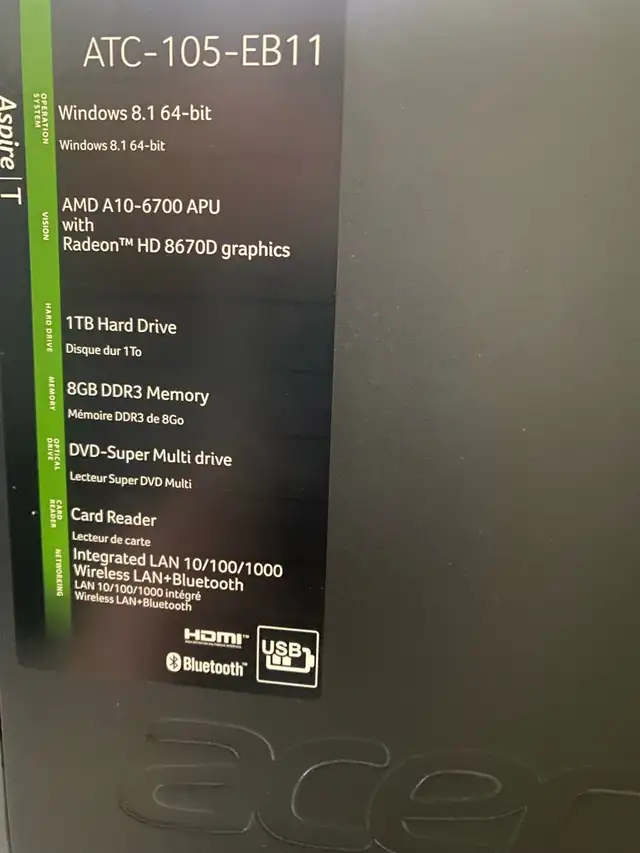 Acer Aspire Desktop Computer in Desktop Computers in Oakville / Halton Region - Image 6