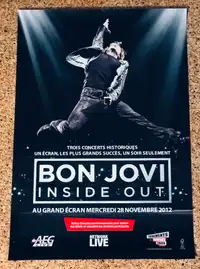 Bon Jovi Inside Out Bilingual Movie Poster 27x39 1/2-2012