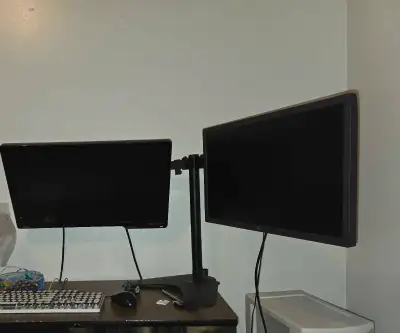 Support Moniteur Double + 2 écrans / Dual Monitor Stand Screens, View more