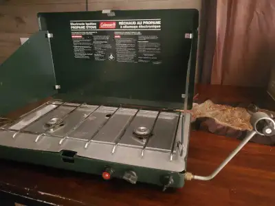 Brand new Coleman electric ignition propane stove, View more