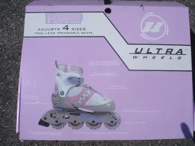 BARELY USED THEM GIRL'S ULTRA WHEELS TRANSFORMER ROLLER SKATES!, View more