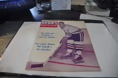 sport revue magazine hockey aout 1958 ted lindsay chicago black, View more