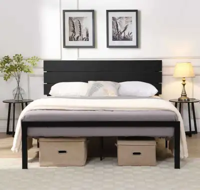 Elegant Wooden Bed Frame – Clean Style for a Cozy Bedroom, View more
