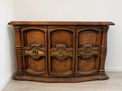 Beautiful Vintage Ornate Wooden Sideboard / Storage Cabinet, View more