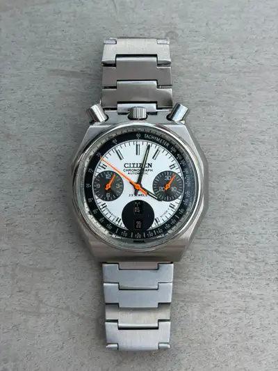 Immaculate vintage Citizen Octagon bullhead Chronograph watch, View more