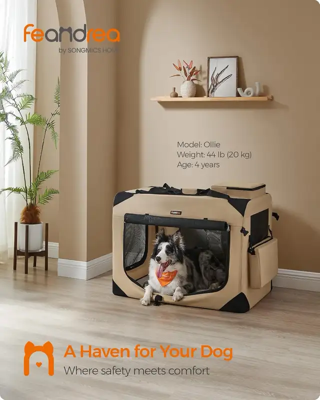 36"L x 25"W x 25"H, Medium Collapsible Soft Dog Crate in Other in Markham / York Region - Image 4