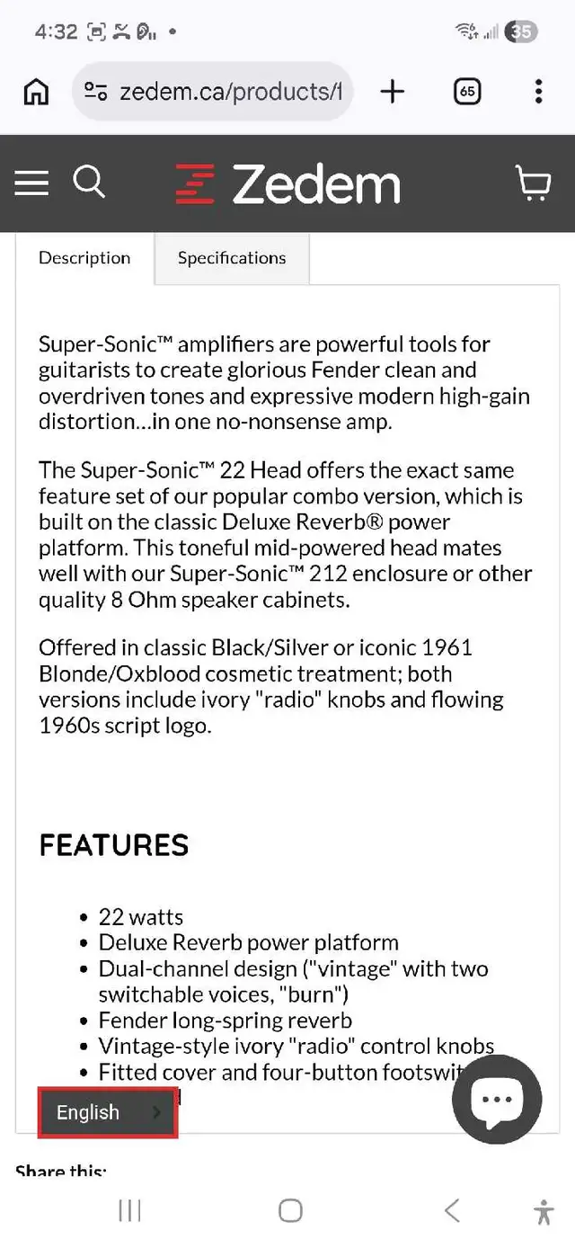 Fender Super Sonic 22 head and  cab in Amps & Pedals in Ottawa - Image 10