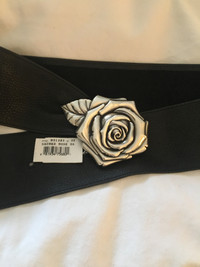 Ladies Brighton brand black leather belt