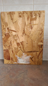 Craft size pieces of oriented strand board/chipboard