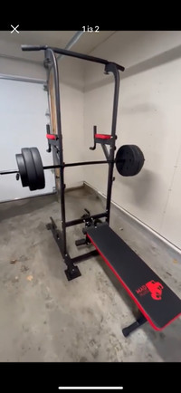 Full body workout home gym set+50 kg barbell