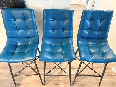 Set of 3 bar height chairs. Four years old and in great shape.