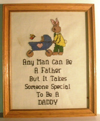 Stitched Framed “Daddy” Picture