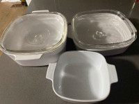 5 piece Corning ware square casserole for sale.